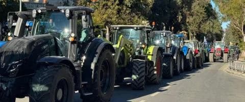 Protesta de agricultores por acuerdo Mercosur en Nicosia