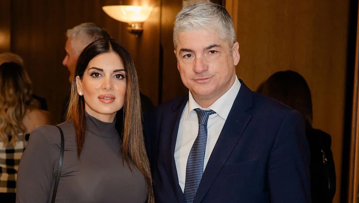 Stamatina Tsimtsili and Themis Sofos at 'Elpida and Love' Gala
