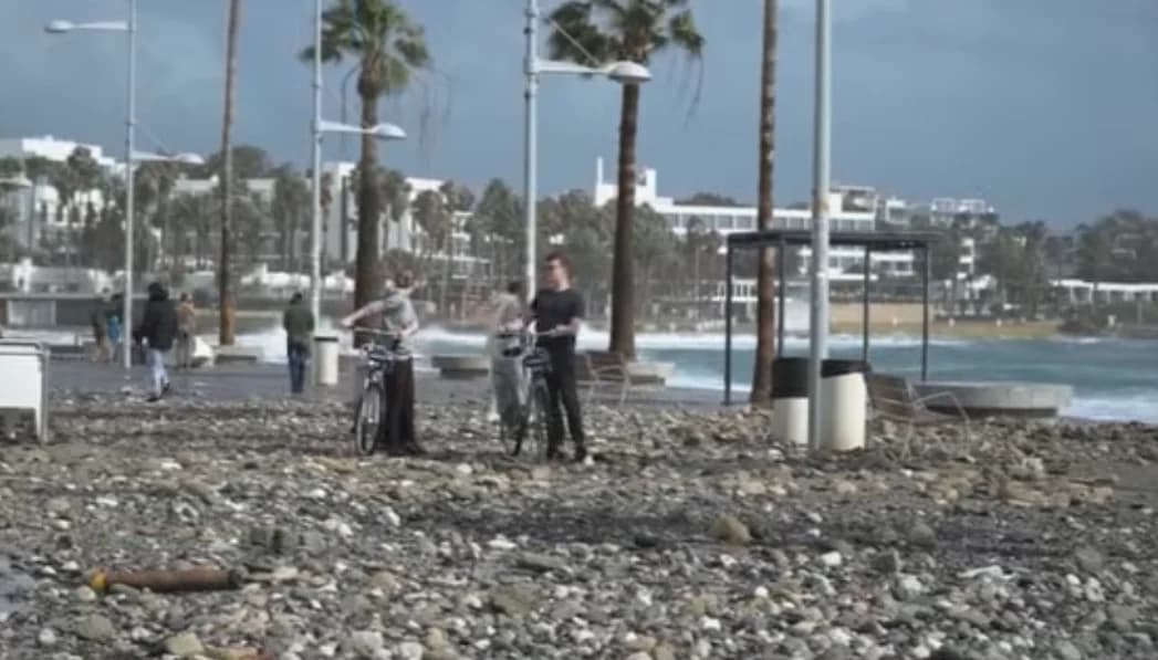 Paphos: Severe Sea Storm Causes Damage to Coastal Front