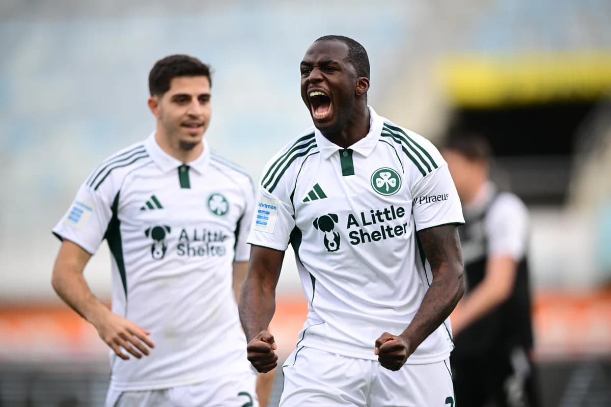 Increíble gol de Tetteh: Panathinaikos lidera 1-0 contra OFI (video)