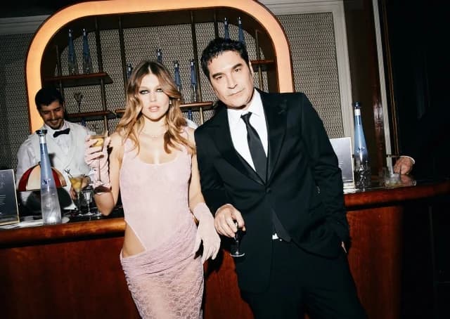 Christoforos Papakaliatis und Klelia Andriolatou auf der BAFTA-After-Party