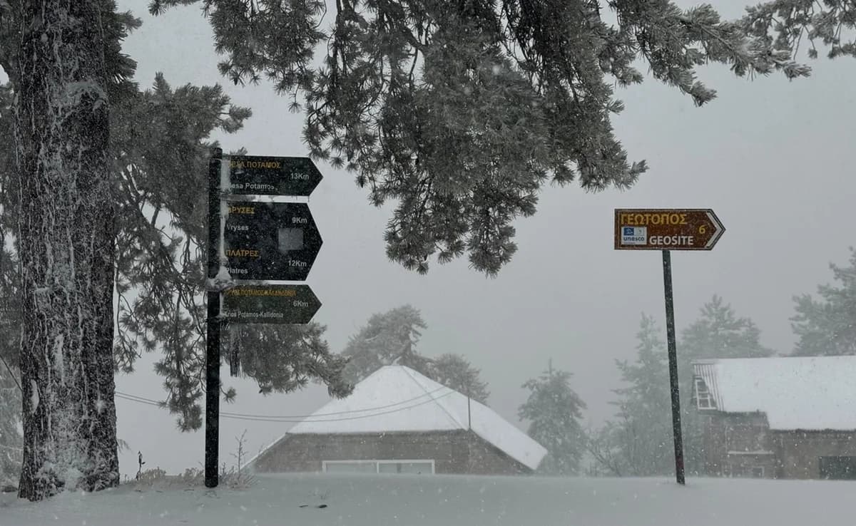 Tiempo: Nieve, lluvia y frío en Chipre