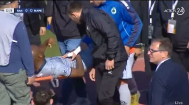 Kalamata - Marko: Seba taken off field by ambulance