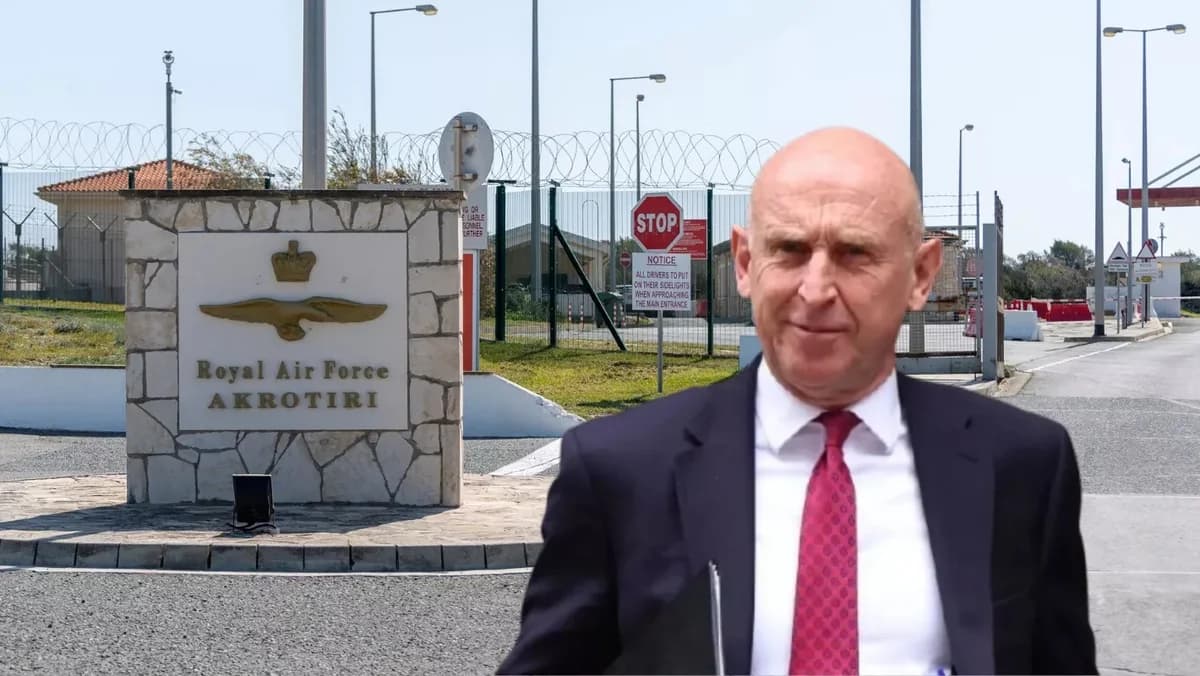 British Defence Secretary John Healey Departs from Paphos