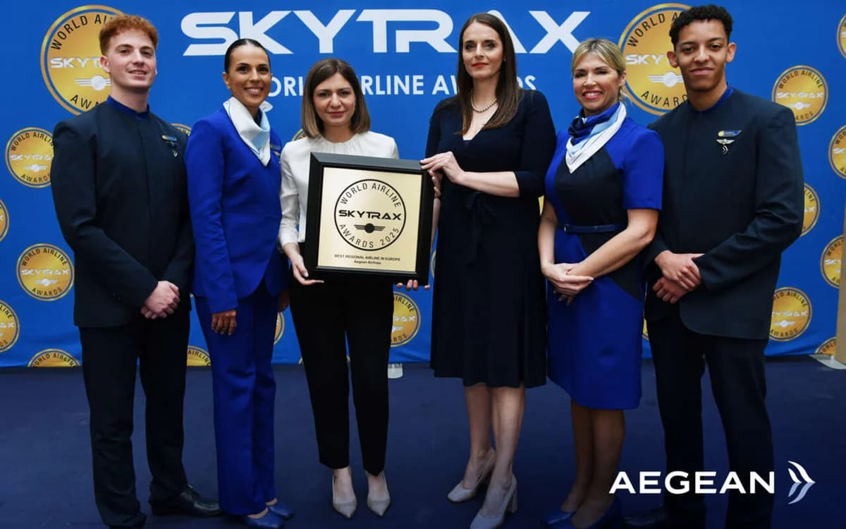 AEGEAN Named 'Best Regional Airline in Europe' at Skytrax Awards 2025