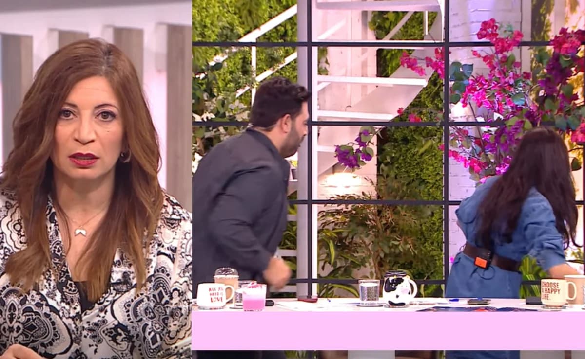 «Pame Parea»: Broma a Ioanna Lambropoulou – Salida del set
