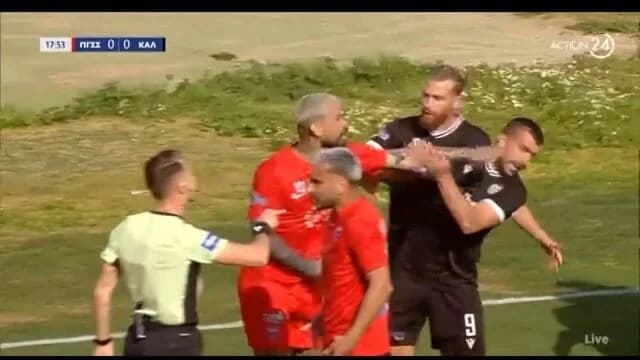 Panionios - Kalamata: Kolovos sent off amid tension in Nea Smyrni