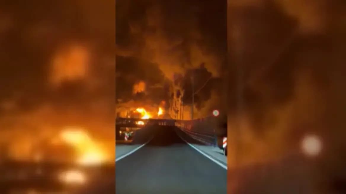 Fire near fuel tanks in Tehran