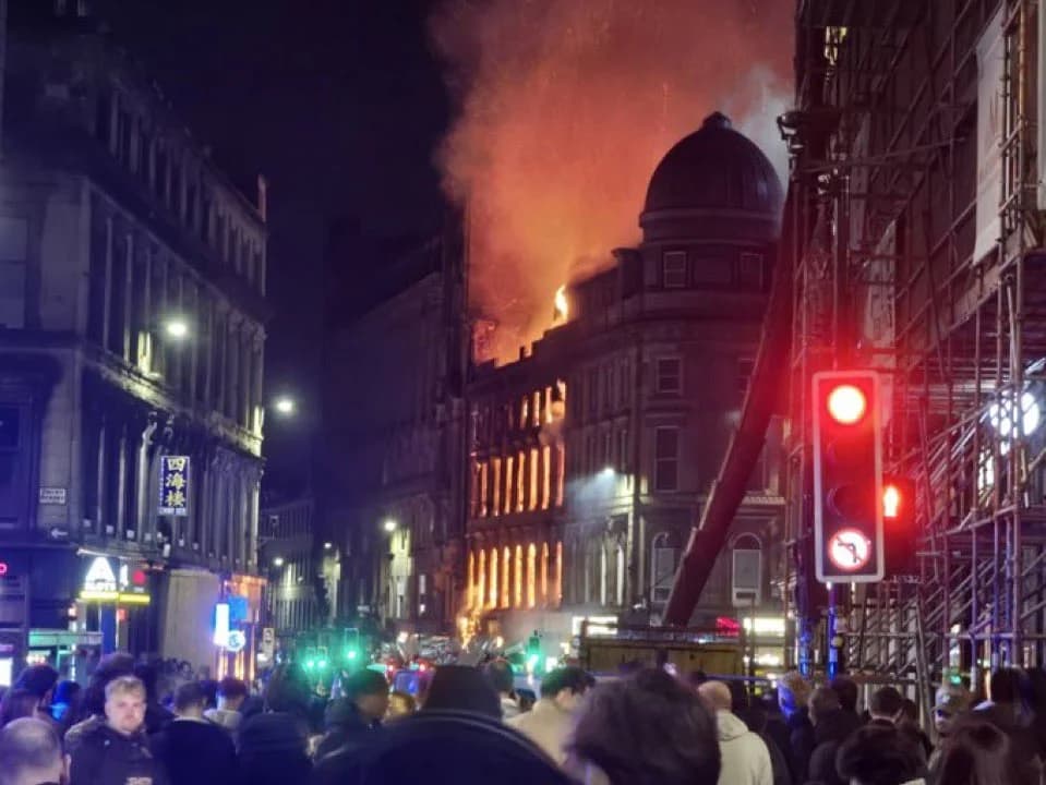 Major Fire Near Glasgow Train Station Causes Travel Chaos