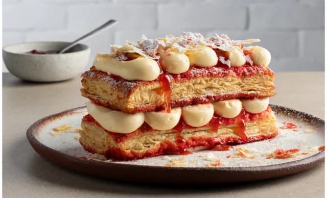 Deliciosa receta de milhojas de terciopelo rojo