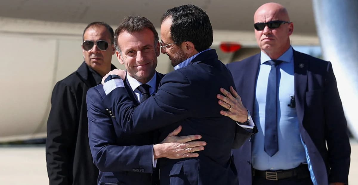 Macron's Cyprus Visit: Reactions in England