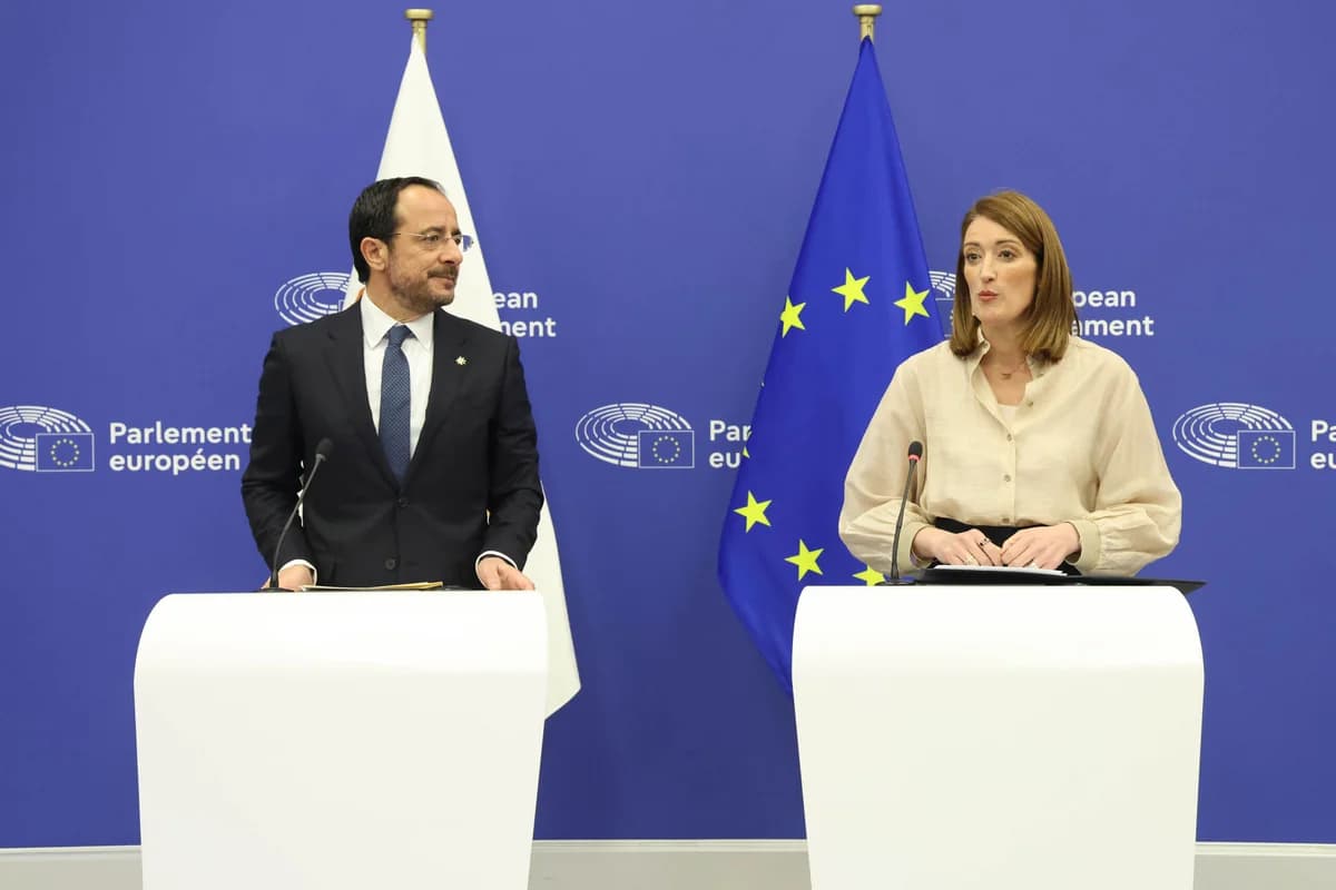 Metsola: 'Any attack against Cyprus is unacceptable'