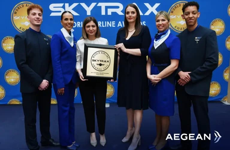 Aegean Named 'Best Regional Airline in Europe' for 2025