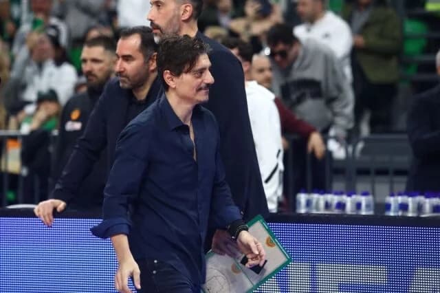 D. Giannakopoulos at Panathinaikos practice before Zalgiris match