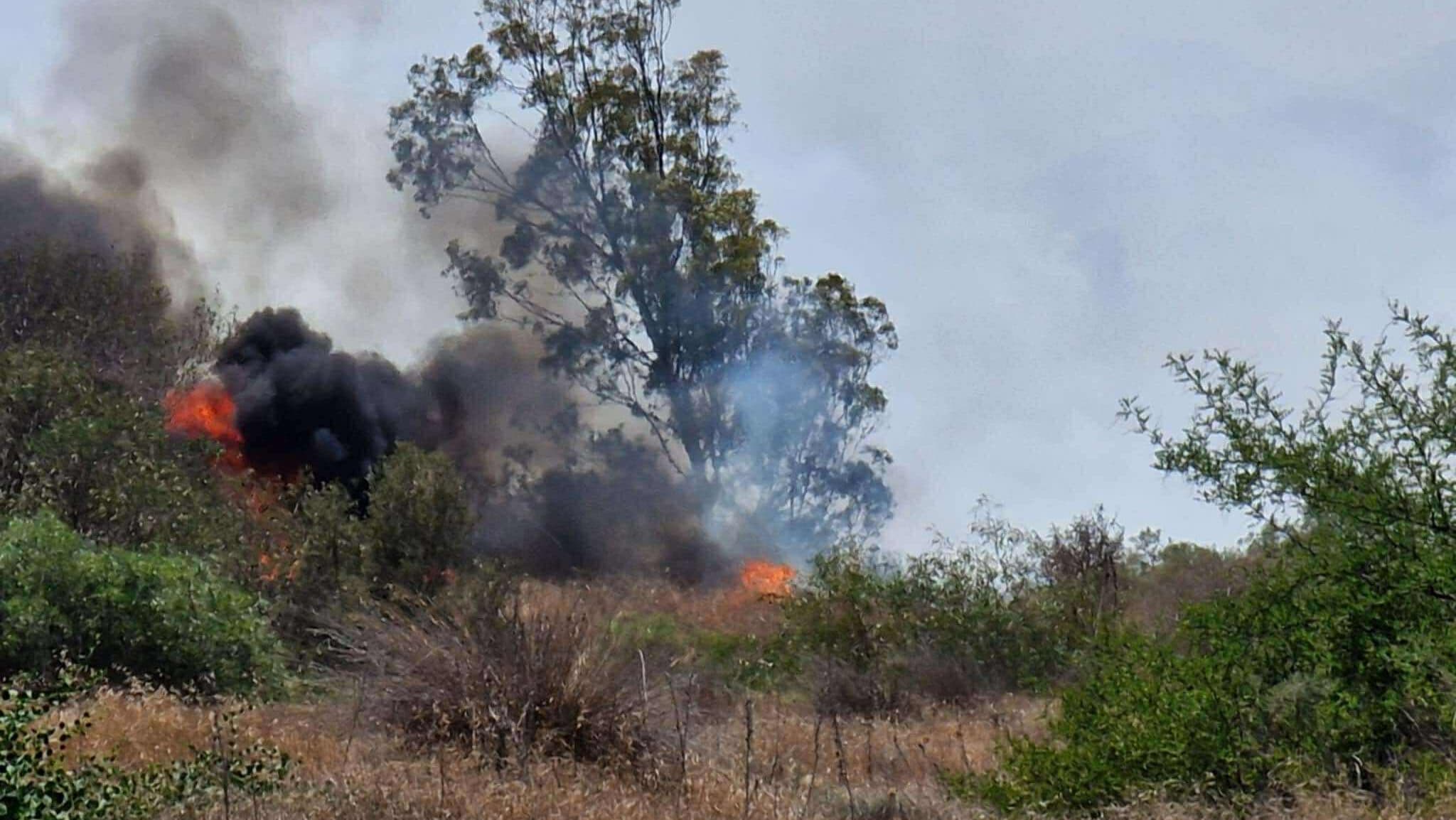 שריפה בנהר פדיאוס: נזק לרכוש ולכלי רכב